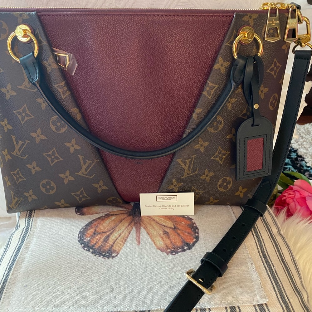 New Louis Vuitton V Tote - Bordeaux Monogram Brand New - Picture 2 of 11